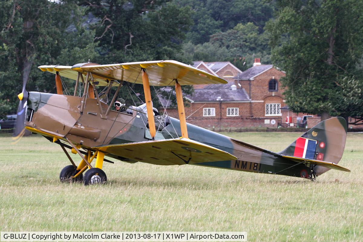 G-BLUZ, 1944 De Havilland DH.82B Queen Bee C/N 1435, De Havilland DH-82B Queen Bee at The De Havilland Moth Club's 28th International Moth Rally at Woburn Abbey. August 18th 2013.