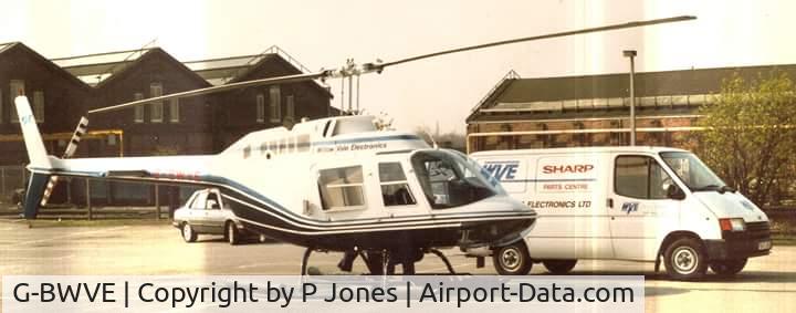 G-BWVE, 1981 Bell 206B JetRanger III C/N 3394, Visiting Sharp Electronics Manchester