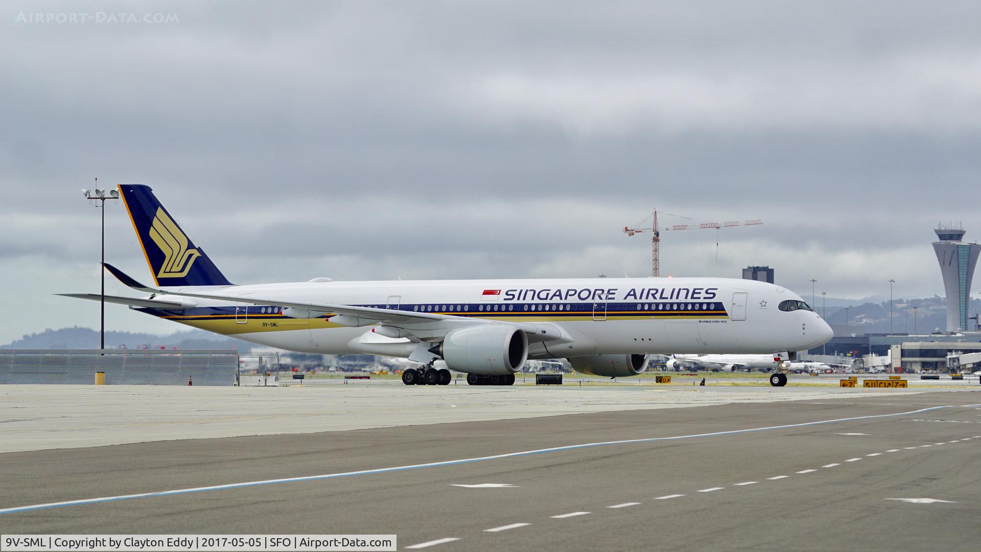 9V-SML, 2017 Airbus A350-941 C/N 096, SFO 2017