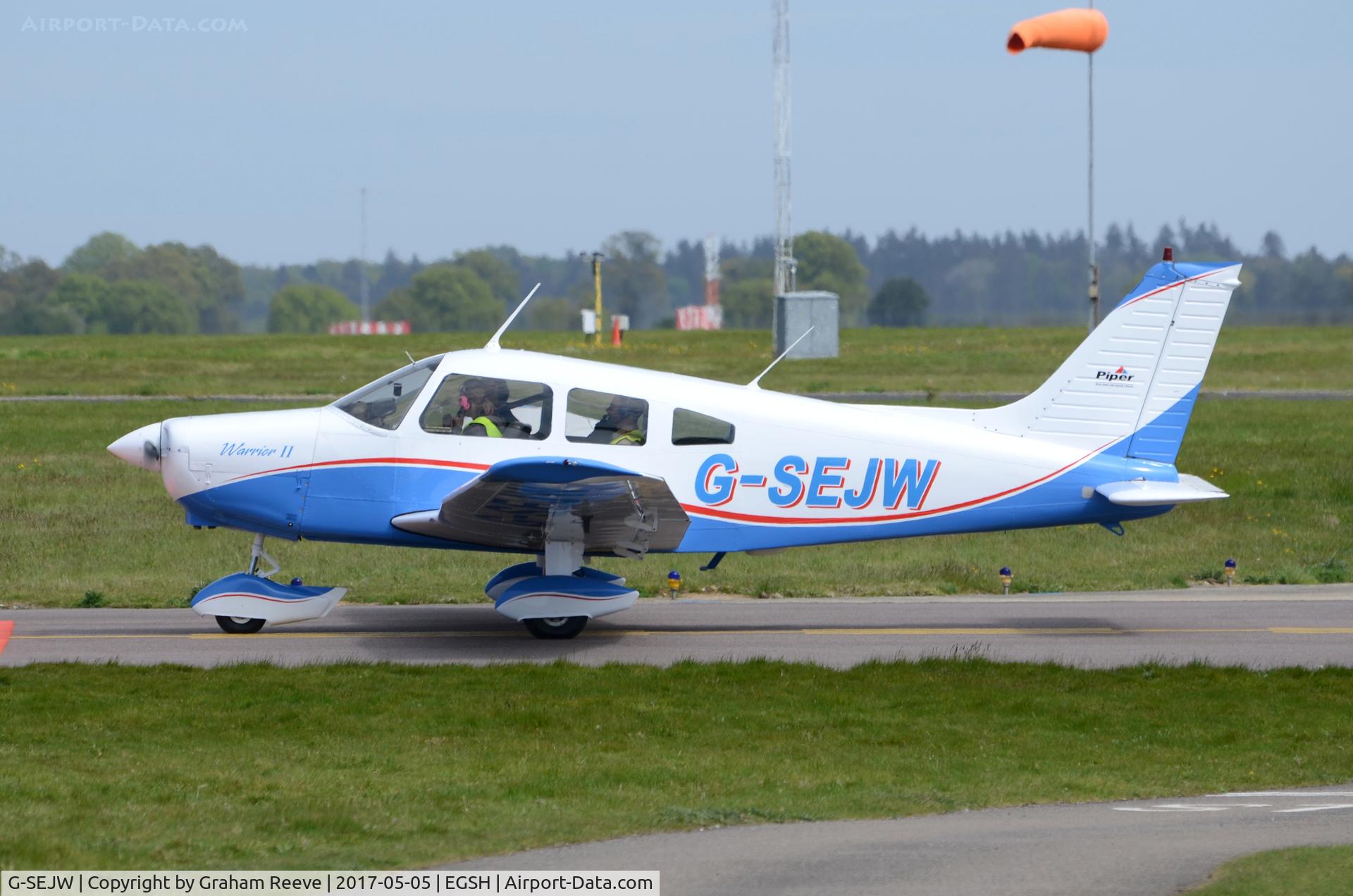 G-SEJW, 1978 Piper PA-28-161 Cherokee Warrior II C/N 28-7816469, Now in a new colour scheme.