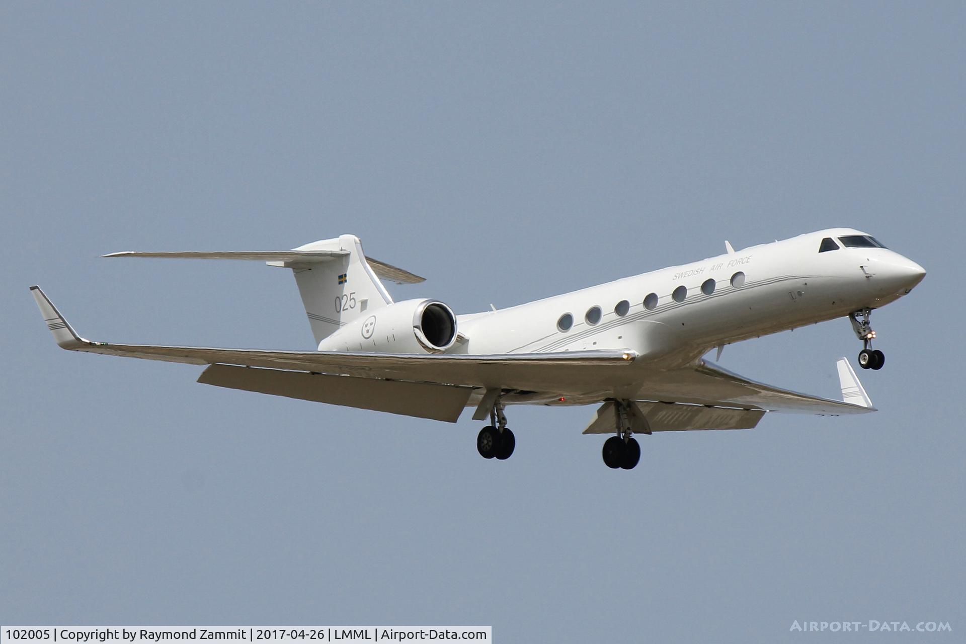 102005, 2008 Gulfstream Aerospace GV-SP (G550) C/N 5200, Gulfstream Aerospace GV-SP (G550 ) 100205/025 Swedish Air Force