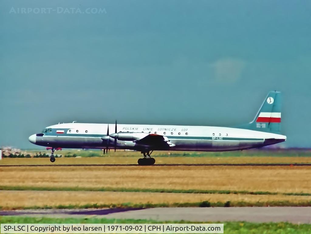 SP-LSC, 1961 Ilyushin IL-18V C/N 18 100 28 05, Copenhagen 2.9.1971 take off