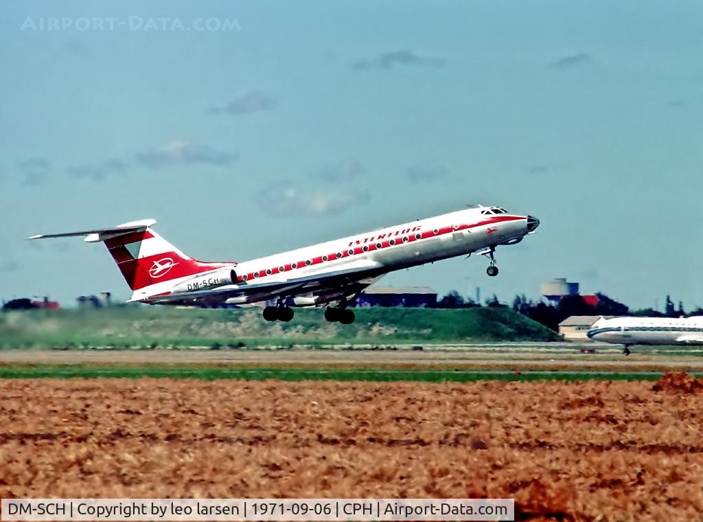 DM-SCH, Tupolev Tu-134 C/N 9350906, Copenhagen 6.9.1971