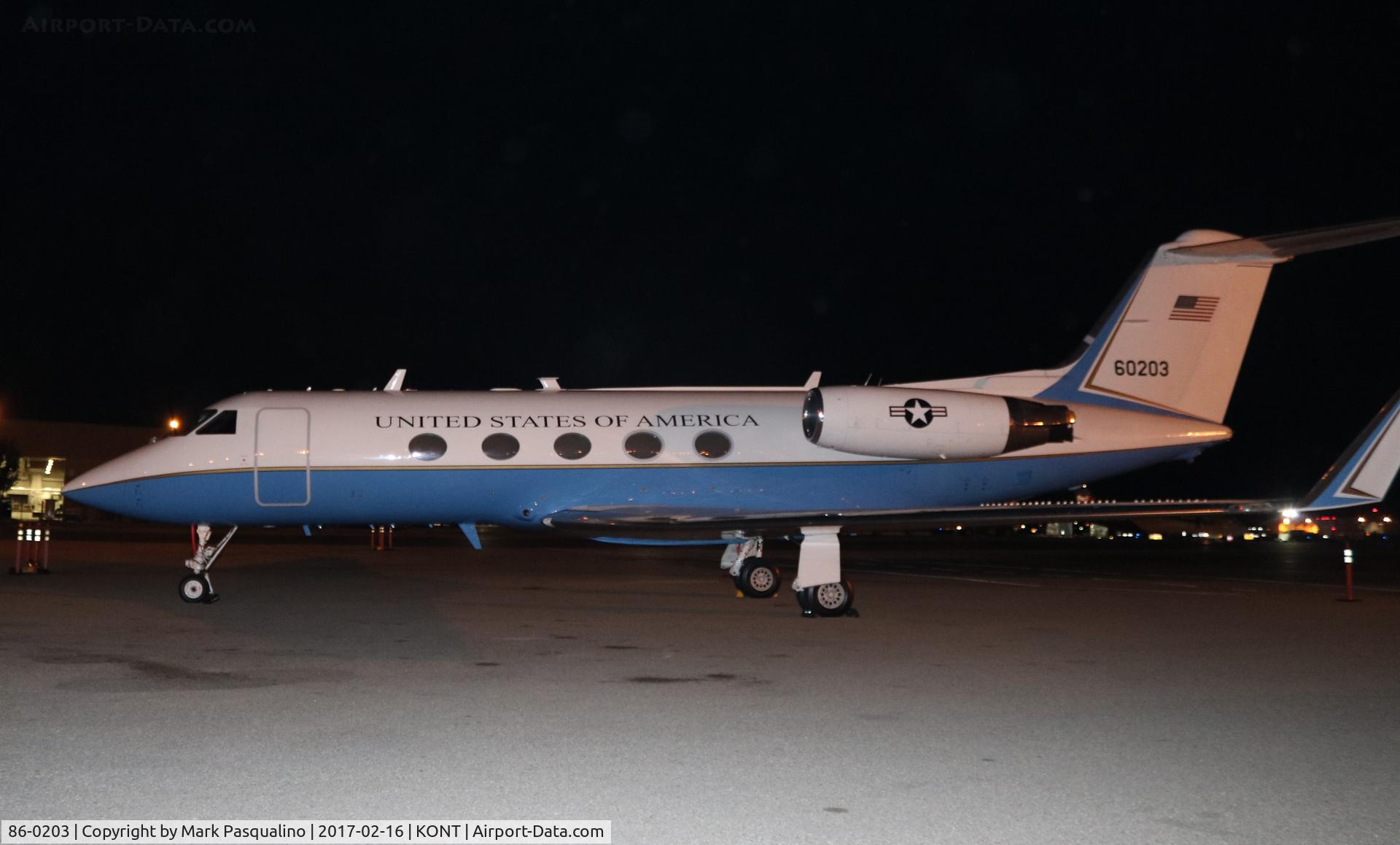 86-0203, 1986 Grumman C-20B Gulfstream III C/N 475, Grumman C-20B