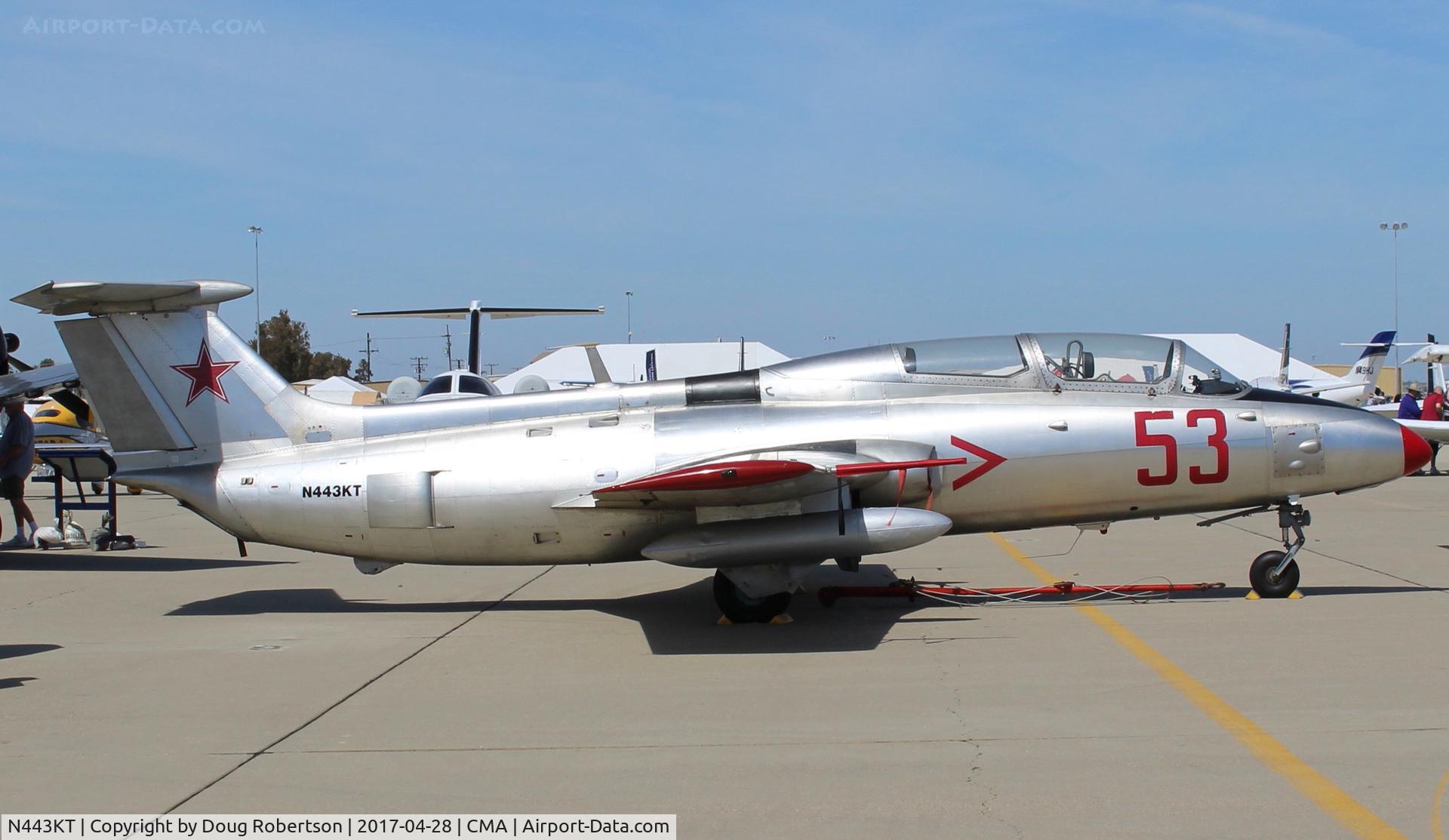 N443KT, 1968 Aero L-29C Delfin C/N 892876, 1968 Aero Vodochody L-29C DELFIN (Dolphin), Motorlet M-701C 500 1,960 lb st Turbojet, NATO code name MAYA, basic & advanced jet trainer, Experimental class. At AOPA FLY-IN