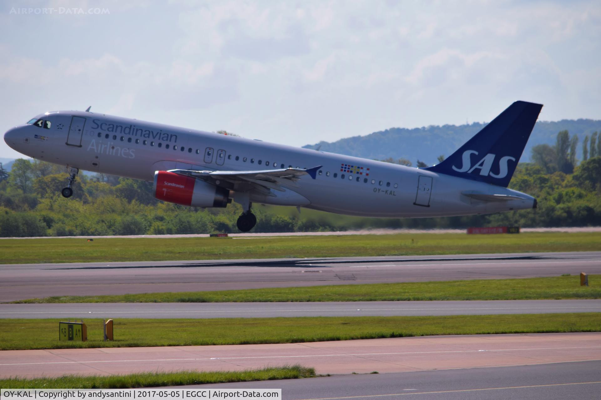 OY-KAL, 2006 Airbus A320-232 C/N 2883, just took off from man egcc uk
