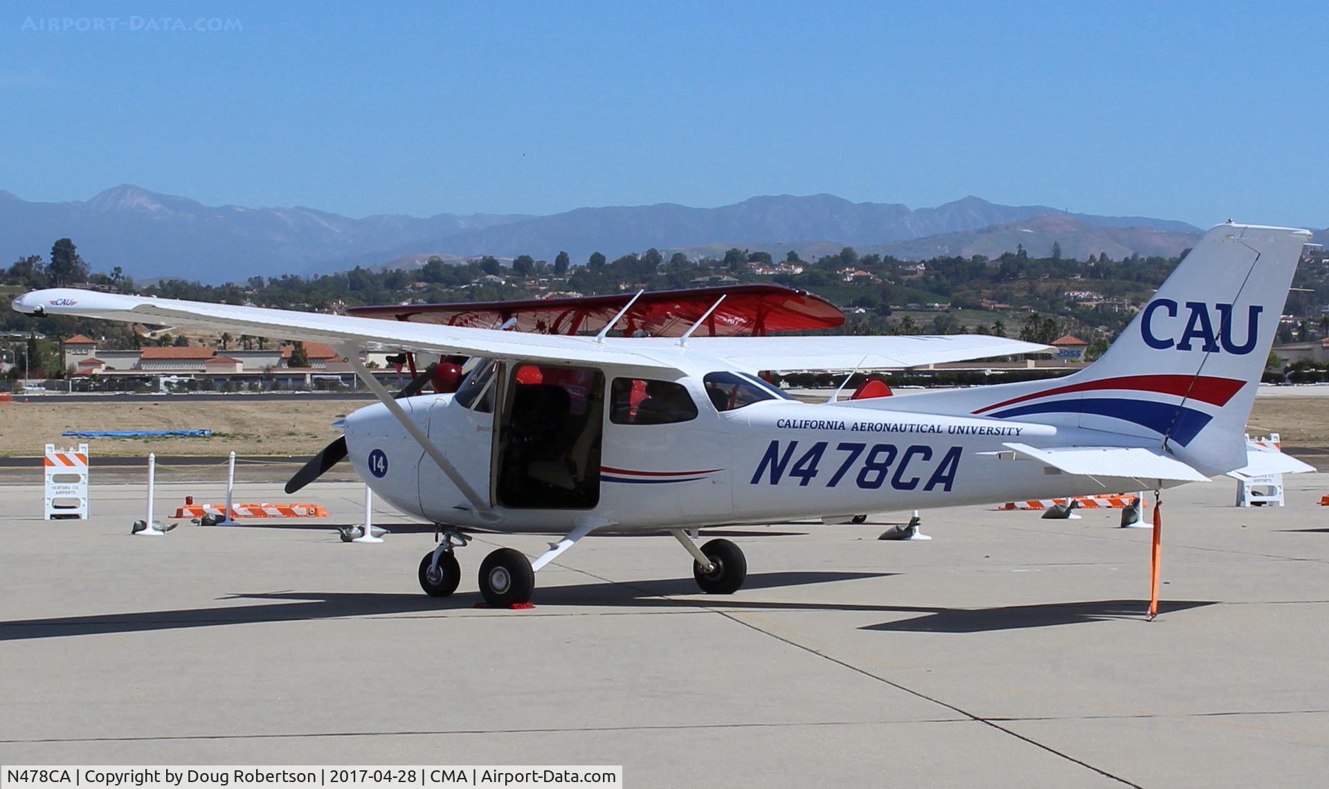N478CA, 1998 Cessna 172S C/N 172S11740, 1998 Cessna 172S SKYHAWK SP by TEXTRON, Lycoming IO-360-L2A 180 Hp, CS prop, gross weight 2,550 lbs. of CAL AERO UNIVERSITY, at AOPA FLY-IN
