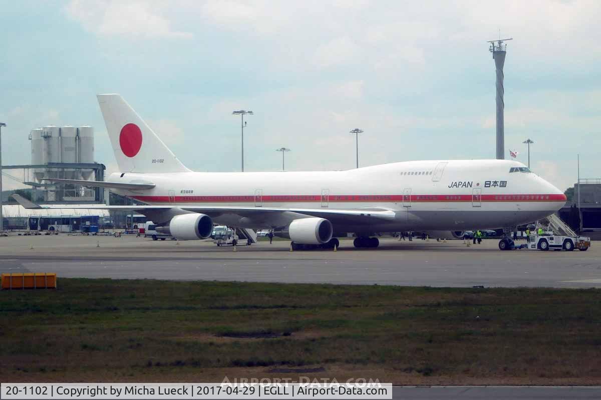 20-1102, 1991 Boeing 747-47C C/N 24731/0839, At Heathrow