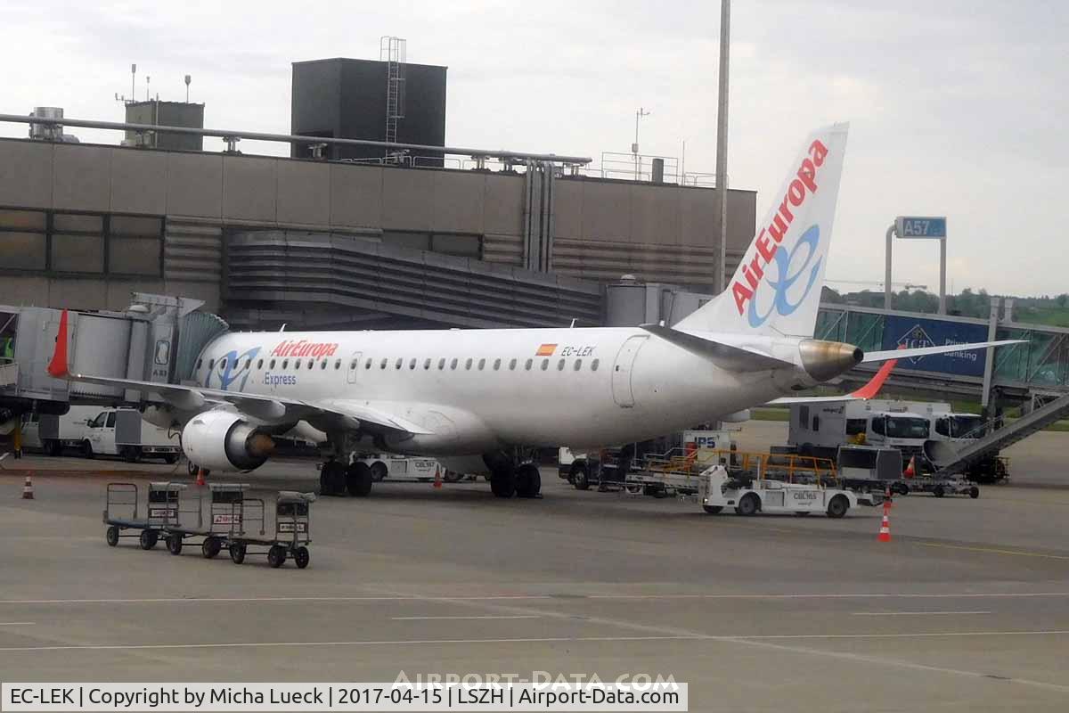 EC-LEK, 2010 Embraer 195LR (ERJ-190-200LR) C/N 19000344, At Zurich