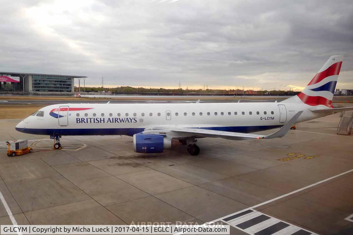 G-LCYM, 2010 Embraer 190SR (ERJ-190-100SR) C/N 19000351, At London City Airport