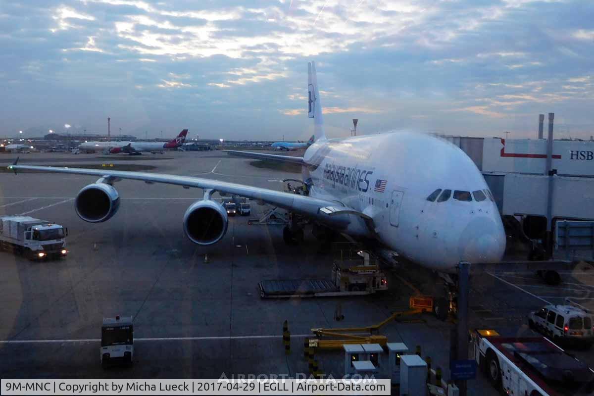9M-MNC, 2011 Airbus A380-841 C/N 084, At Heathrow