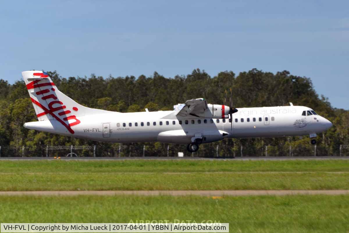 VH-FVL, 2011 ATR 72-212A C/N 974, At Brisbane