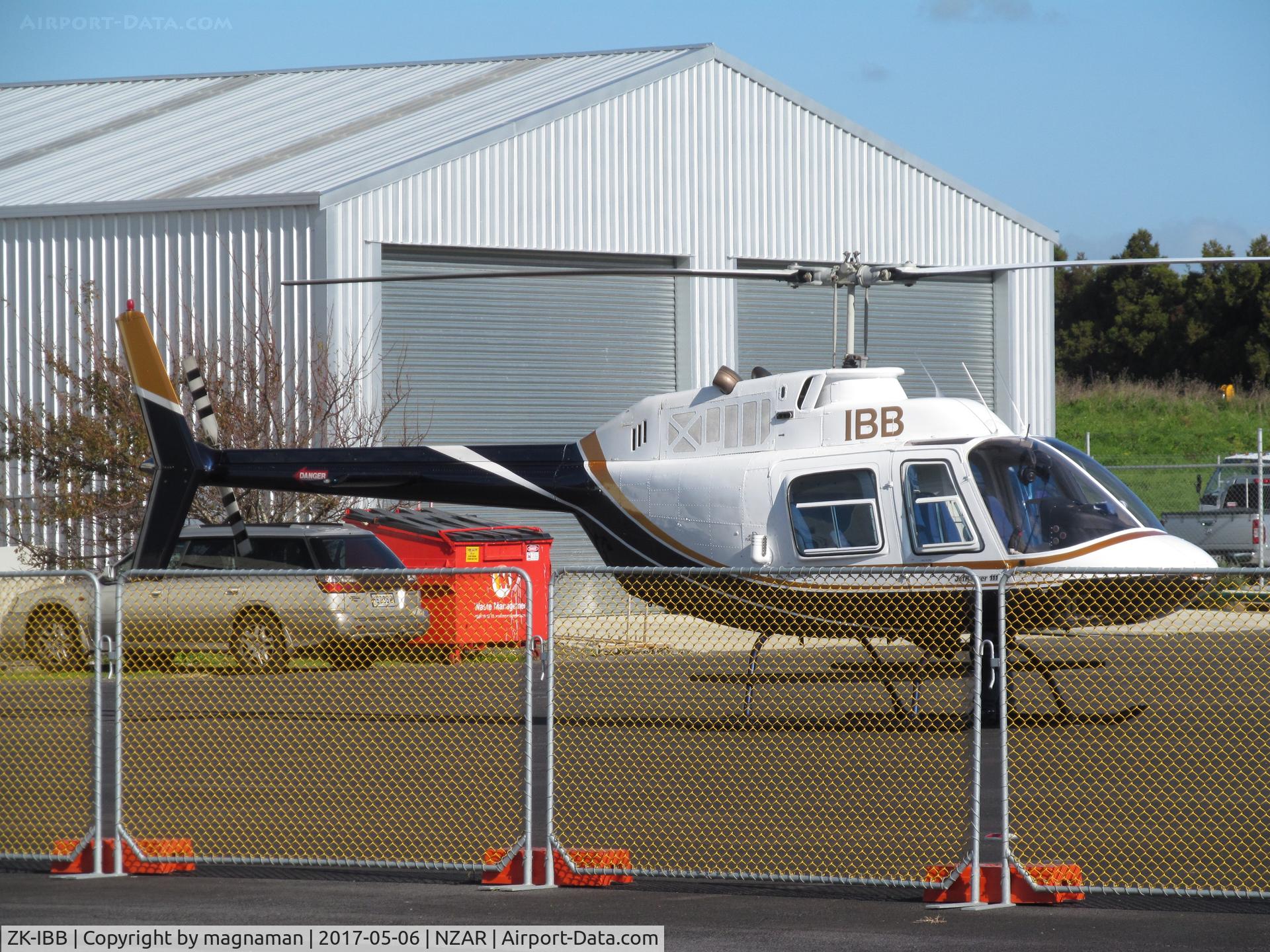 ZK-IBB, Agusta AB-206B JetRanger II C/N 8015, out for sunny flight