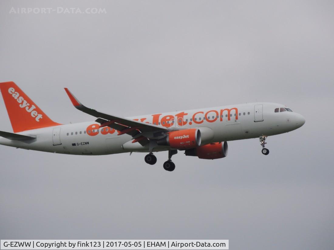 G-EZWW, 2014 Airbus A320-214 C/N 6188, EASYJET A320 ON FINAL RUNWAY 36C