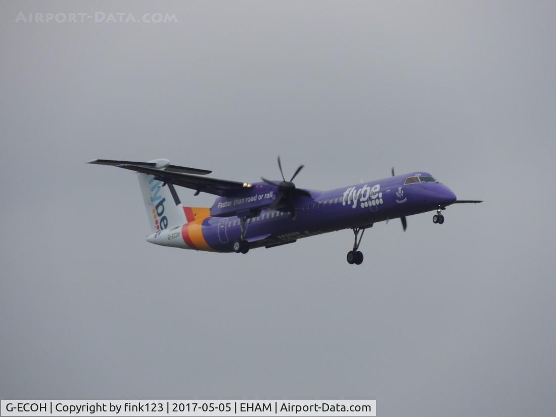 G-ECOH, 2008 De Havilland Canada DHC-8-402Q Dash 8 C/N 4221, FLY BE DASH 8  FINAL RUNWAY 36C