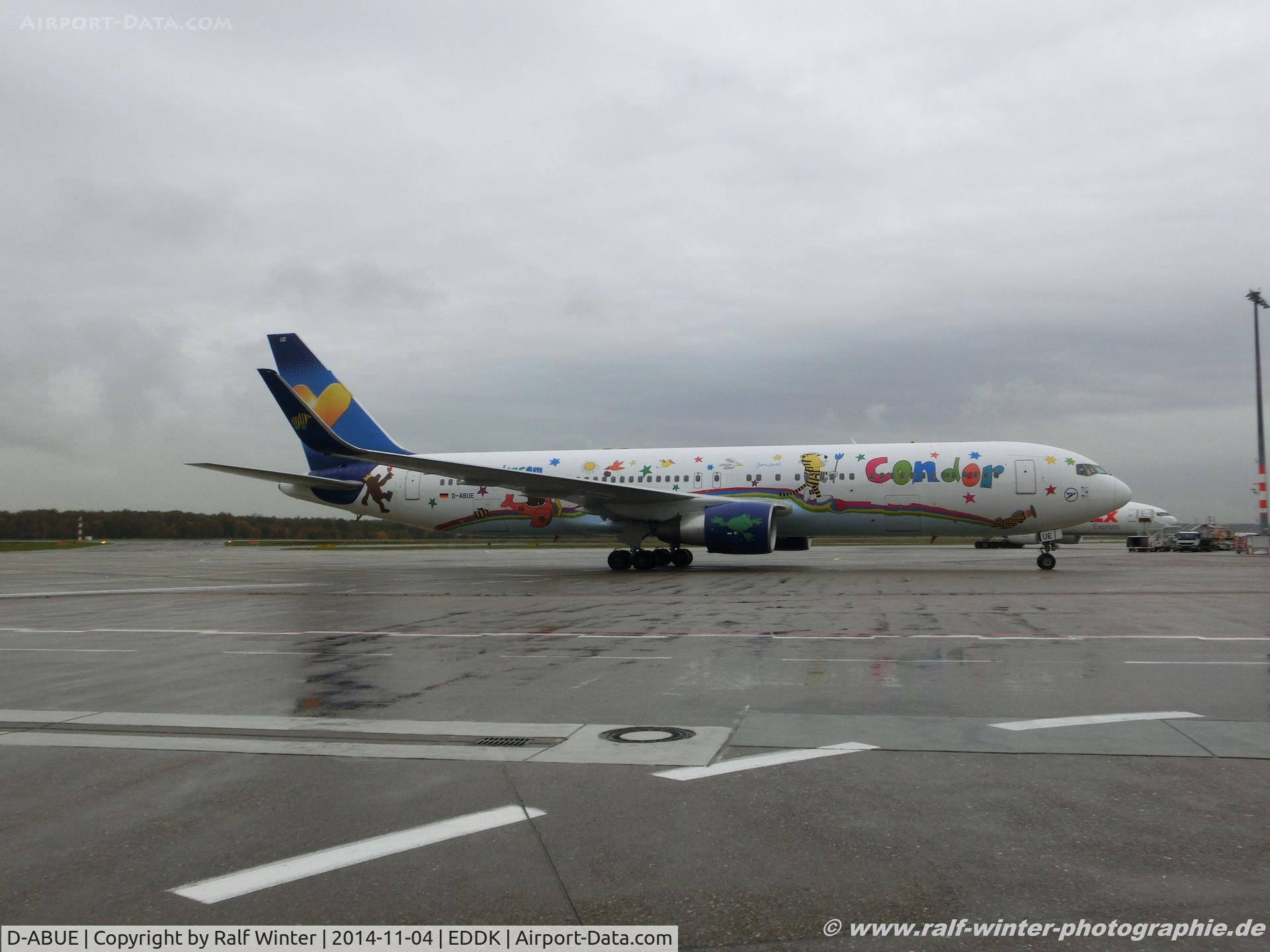 D-ABUE, 1993 Boeing 767-330/ER C/N 26984, Boeing 767-330ER - DE CFG Condor 'Janosch Ein Herz für Kinder'- D-ABUE - 04.11.2014 - CGN