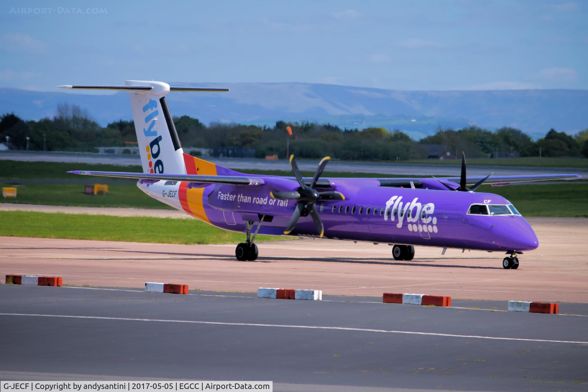 G-JECF, 2004 De Havilland Canada DHC-8-402Q Dash 8 C/N 4095, taxiing out for take off