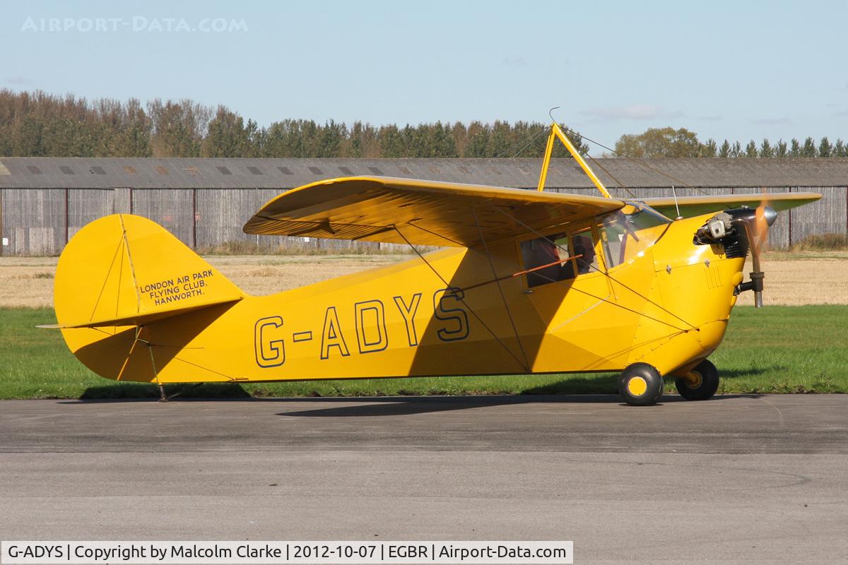 G-ADYS, 1935 Aeronca C-3 C/N A-600, Aeronca C3. Hibernation Fly-In, Breighton Airfield. October 7th 2012.