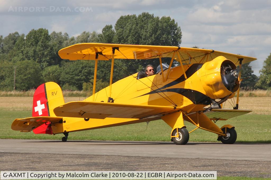 G-AXMT, 1938 Bucker Bu-133C Jungmeister C/N 46, Doflug Bu-133C Jungmeister at Brighton Airfield's Summer Madness All Comers Fly-In. August 22nd 2010.