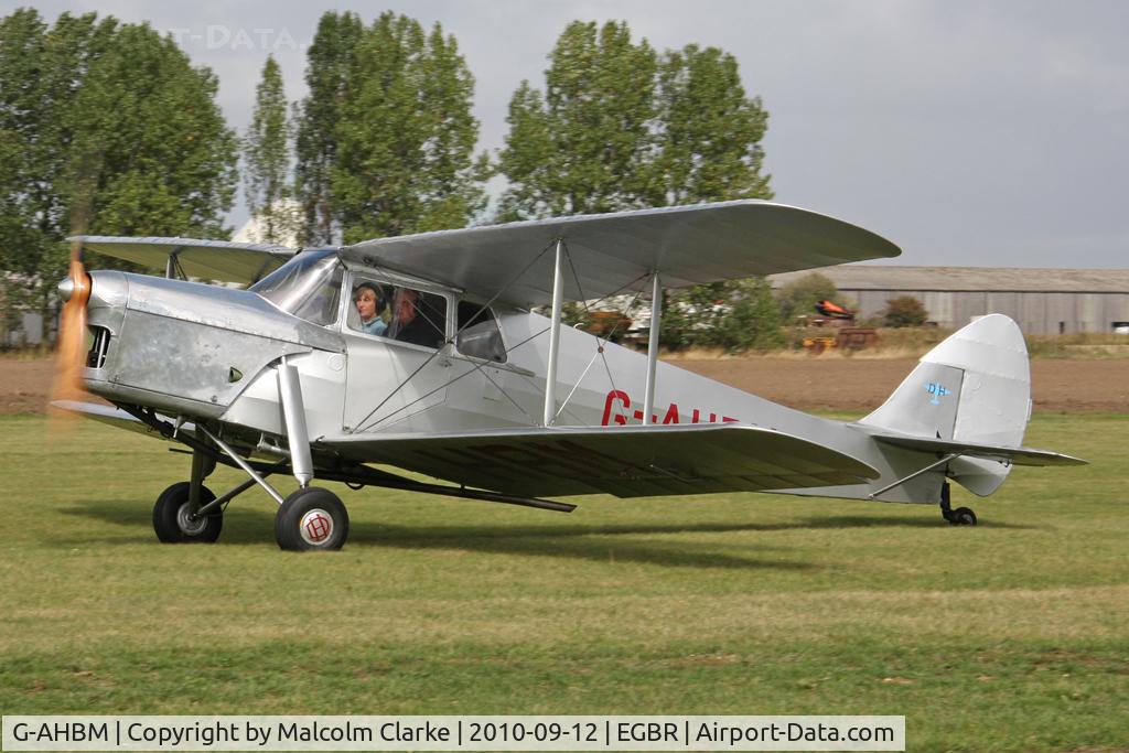 G-AHBM, 1935 De Havilland DH.87B Hornet Moth C/N 8126, De Havilland DH87B Hornet Moth at Breighton Airfield's Helicopter Fly-In. September 12th 2010.