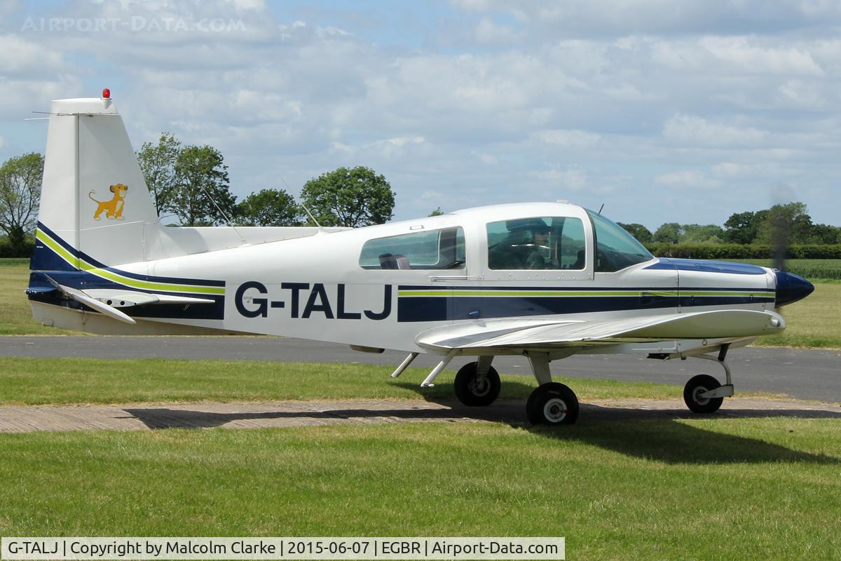 G-TALJ, 1973 Grumman American AA-5 Traveler C/N AA5-0479, Grumman American AA-5 Traveler at Breighton Airfield's Radial Fly-In. June 7th 2015.