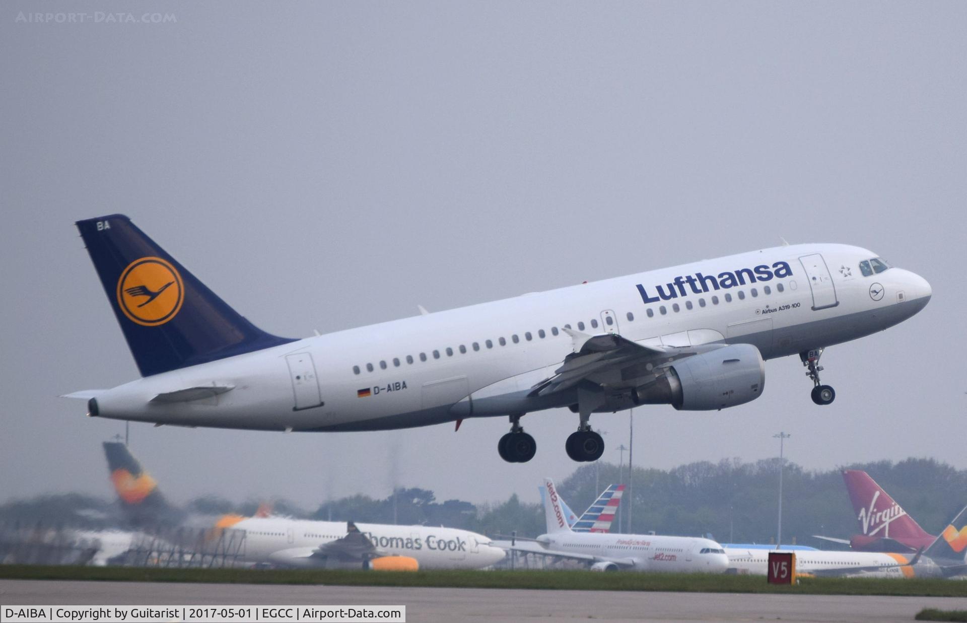 D-AIBA, 2009 Airbus A319-114 C/N 4141, At Manchester
