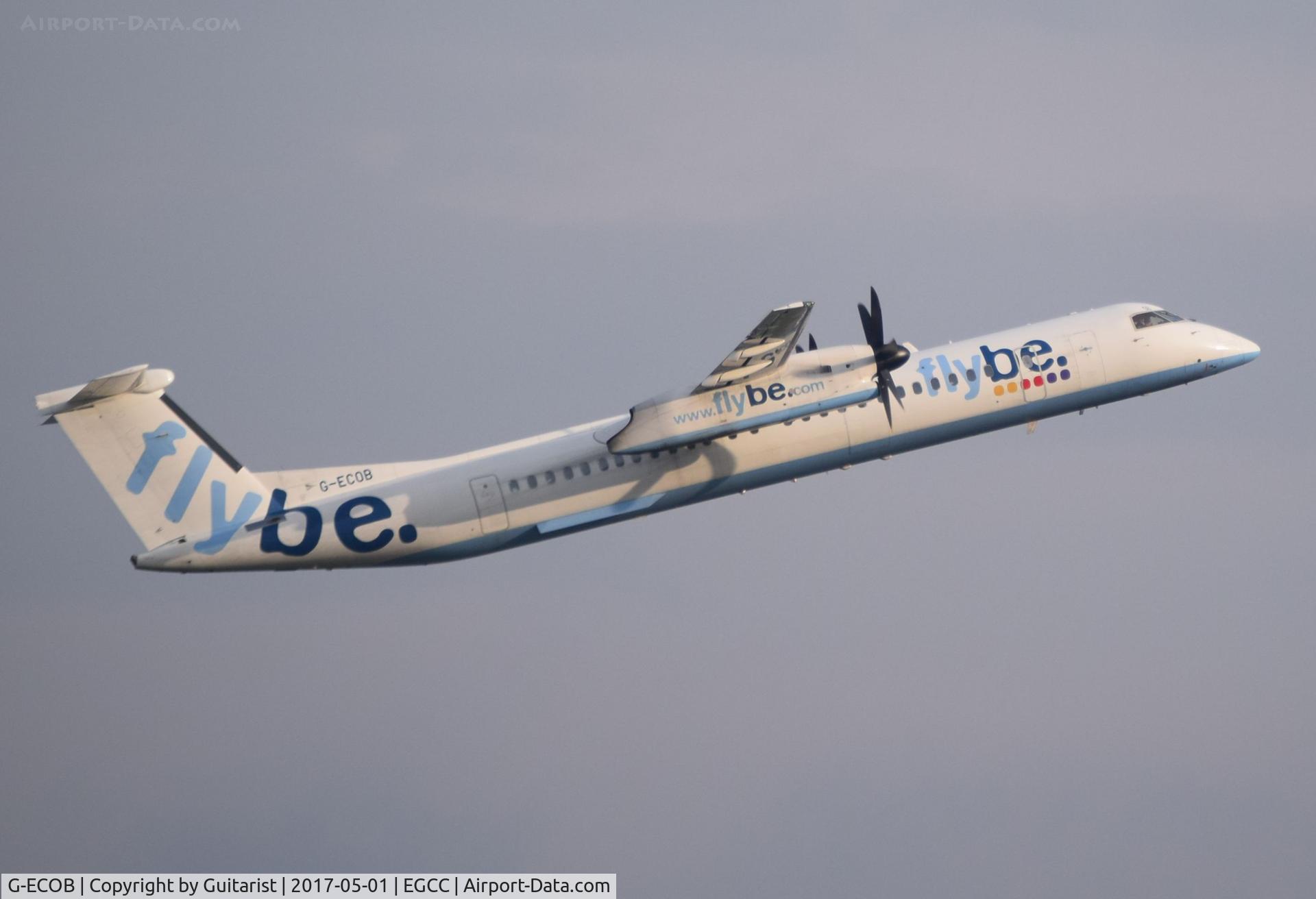 G-ECOB, 2007 De Havilland Canada DHC-8-402Q Dash 8 C/N 4185, At Manchester