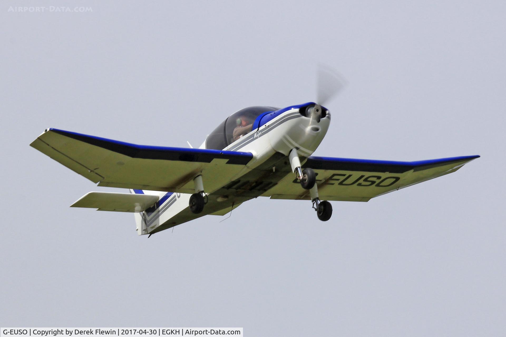 G-EUSO, 1973 Robin DR-400-140 Major C/N 904, Major, Headcorn Kent based, previously G-BUSO, seen departing runway 10.