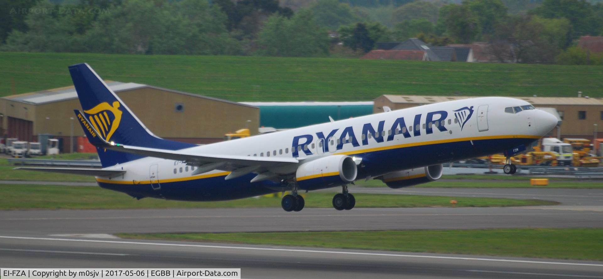 EI-FZA, 2017 Boeing 737-800 C/N 44774, On Take off from BHX