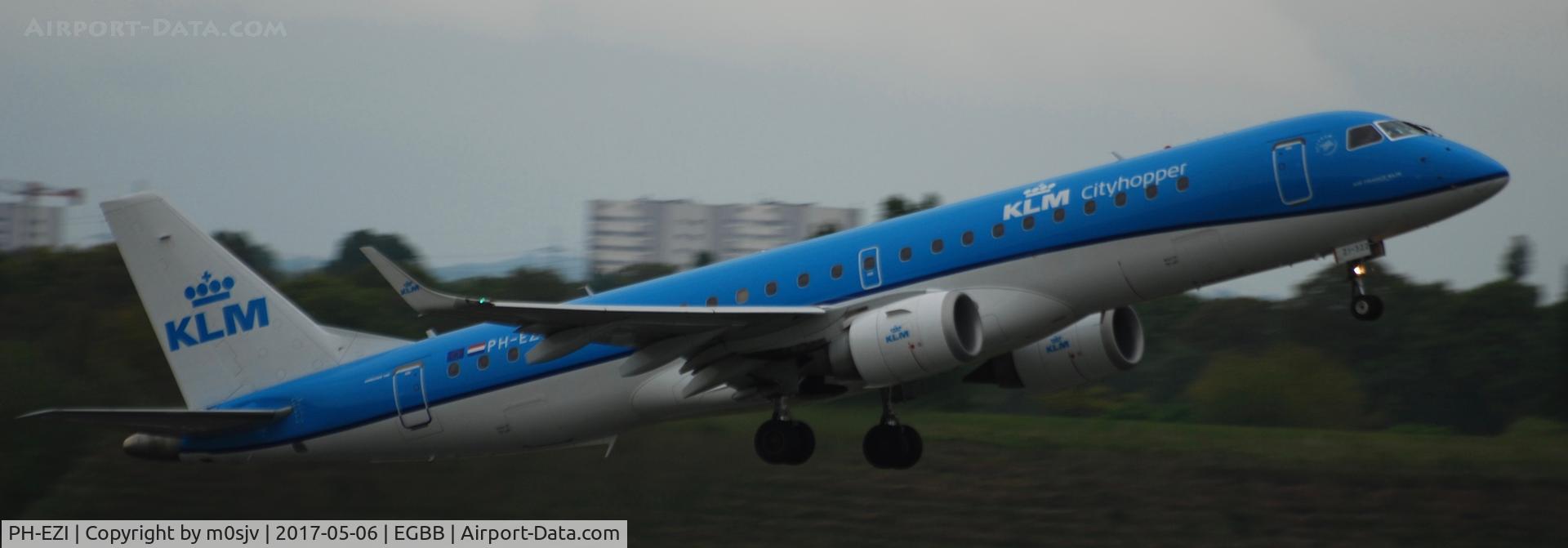 PH-EZI, 2009 Embraer 190LR (ERJ-190-100LR) C/N 19000322, At BHX from the Car Park