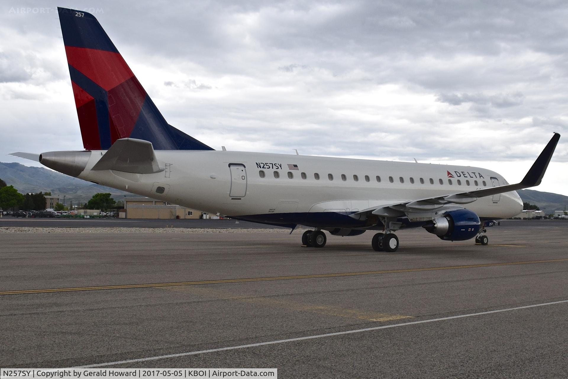 N257SY, 2017 Embraer 175LR (ERJ-170-200LR) C/N 17000648, Parked on remote spot 5.