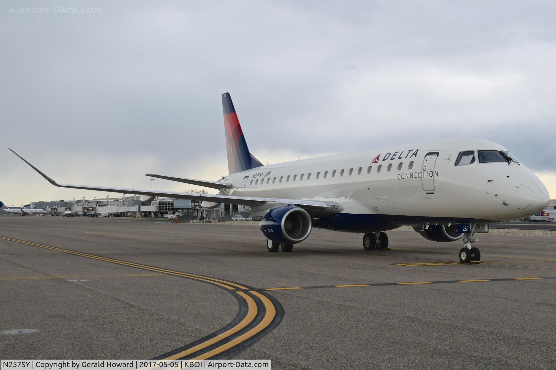 N257SY, 2017 Embraer 175LR (ERJ-170-200LR) C/N 17000648, Parked on remote spot 5.