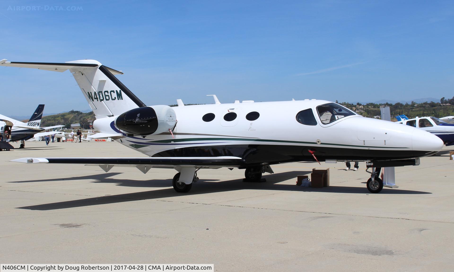 N406CM, 2007 Cessna 510 Citation Mustang Citation Mustang C/N 510-0015, 2007 Cessna 510 CITATION MUSTANG, two P&W(C)PW615F-A Turbofans 1,350 lb st each, at AOPA FLY-IN