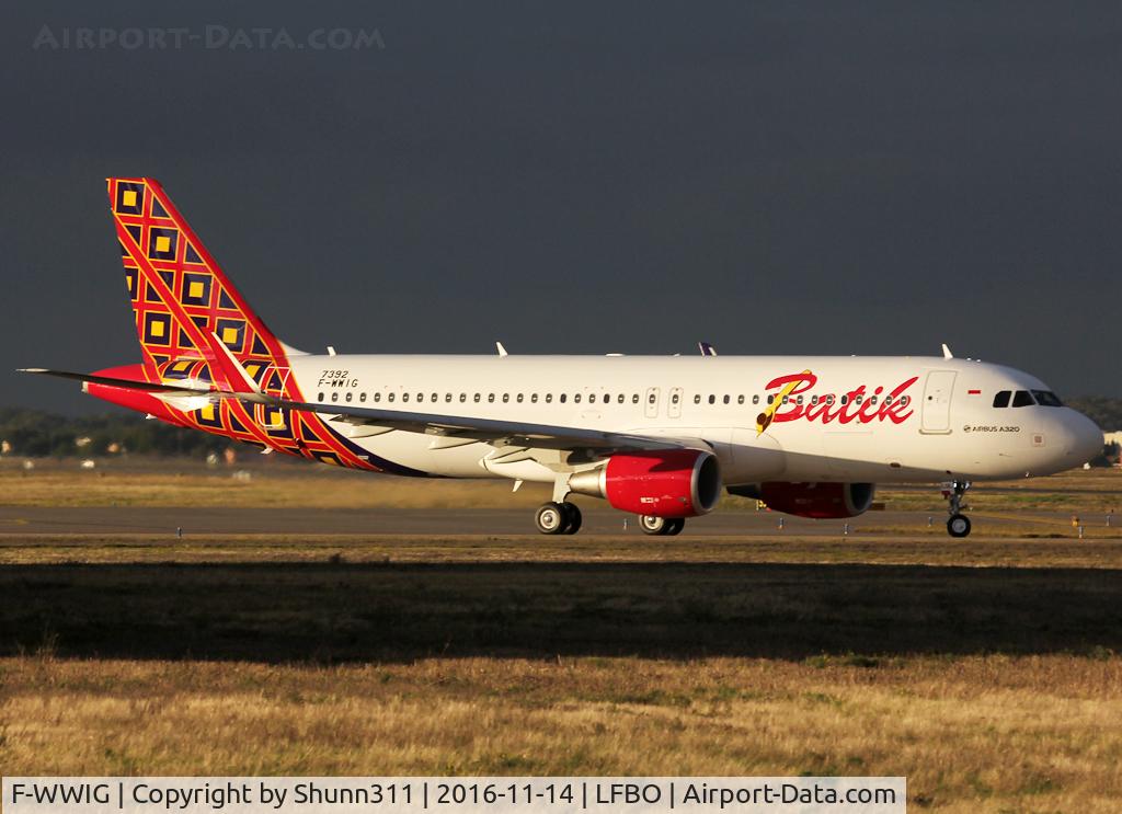 F-WWIG, 2016 Airbus A320-214 C/N 7392, C/n 7392 - To be PK-LUL