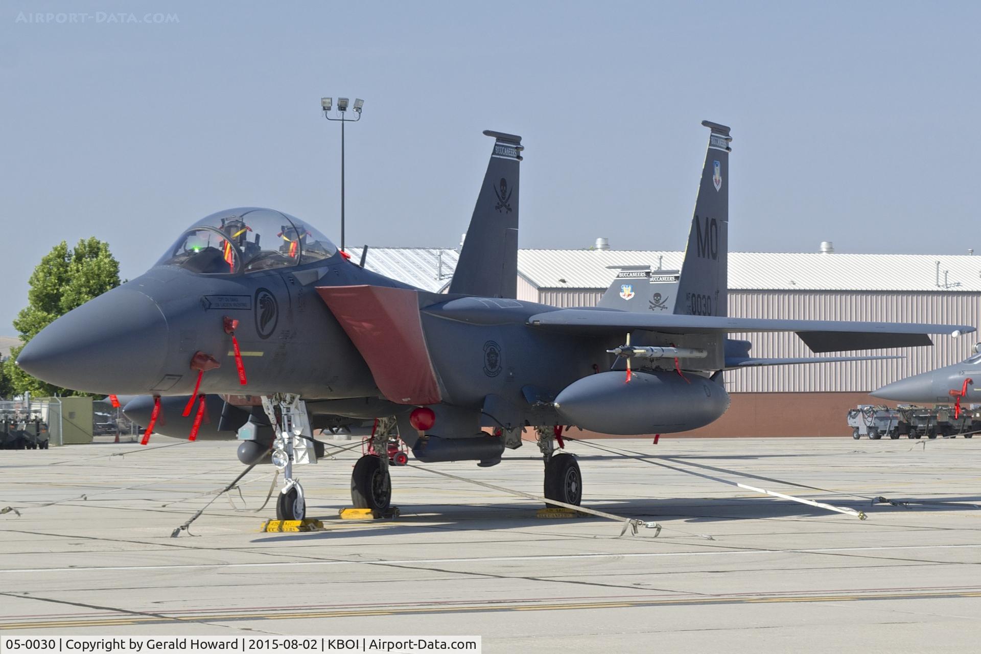05-0030, 2005 Boeing F-15SG Strike Eagle C/N SG30, Parked on Idaho ANG ramp. 428th Fighter Sq. 