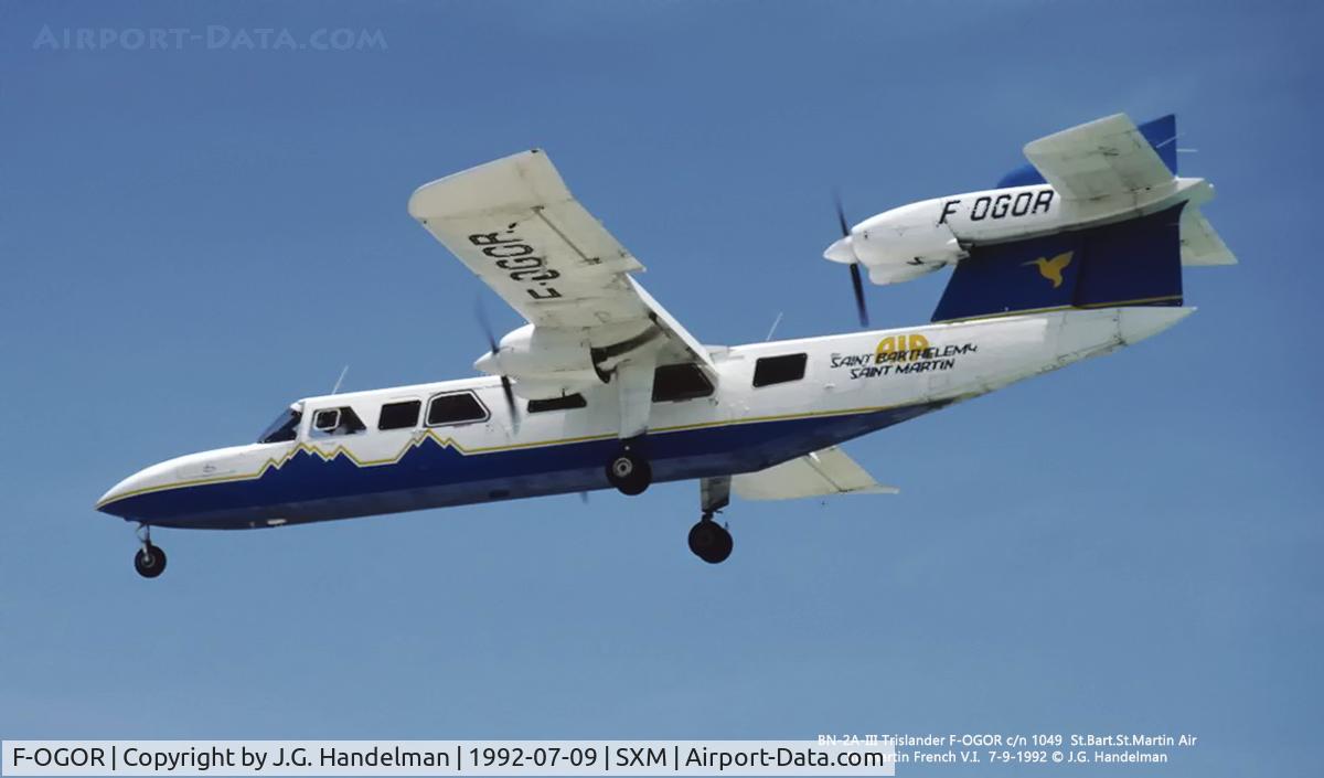 F-OGOR, 1976 Britten-Norman BN-2A MK.III-2 Trislander C/N 1049, Near touch down.