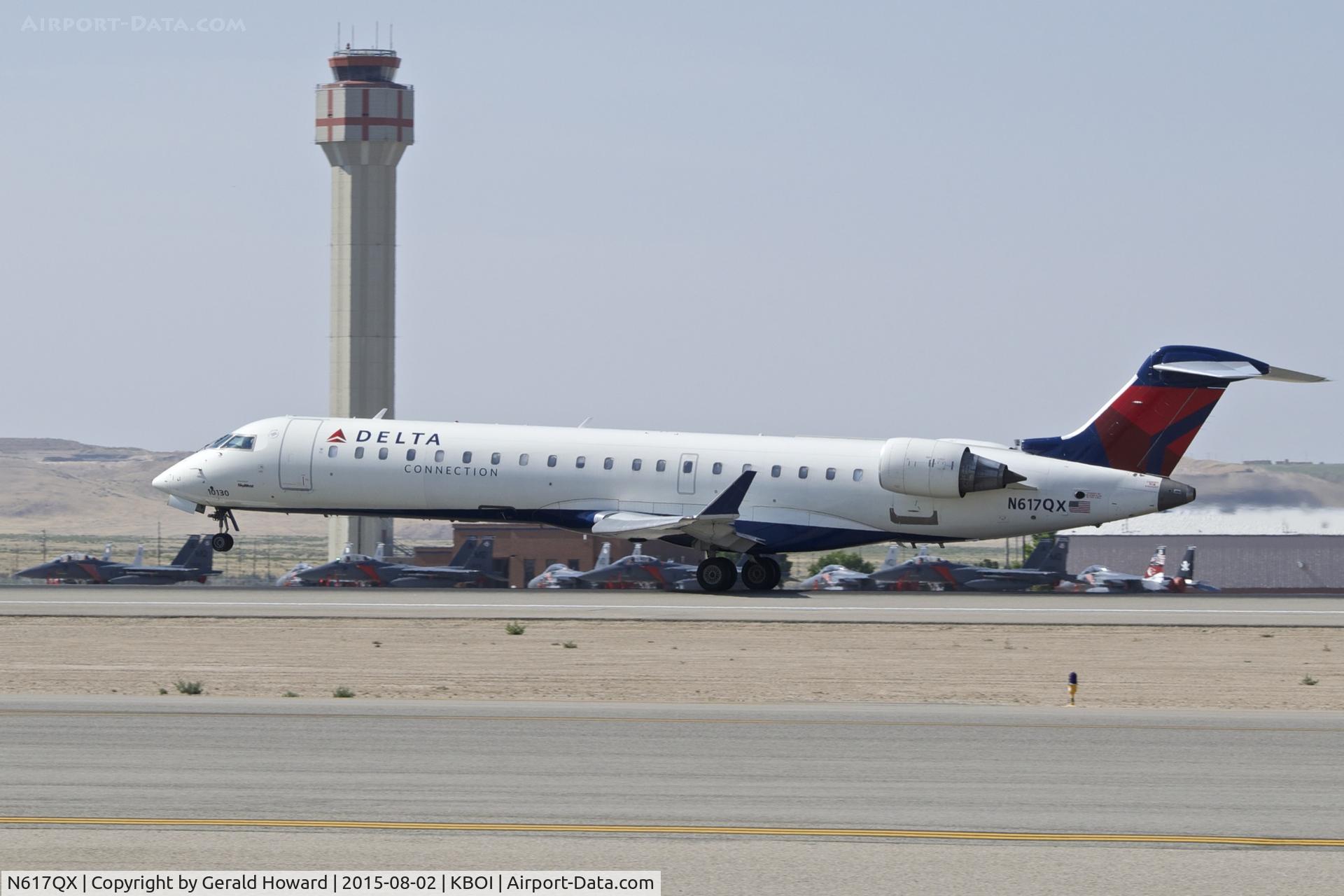 N617QX, 2003 Bombardier CRJ-701 (CL-600-2C10) Regional Jet C/N 10130, Take off roll on RWY 10L.