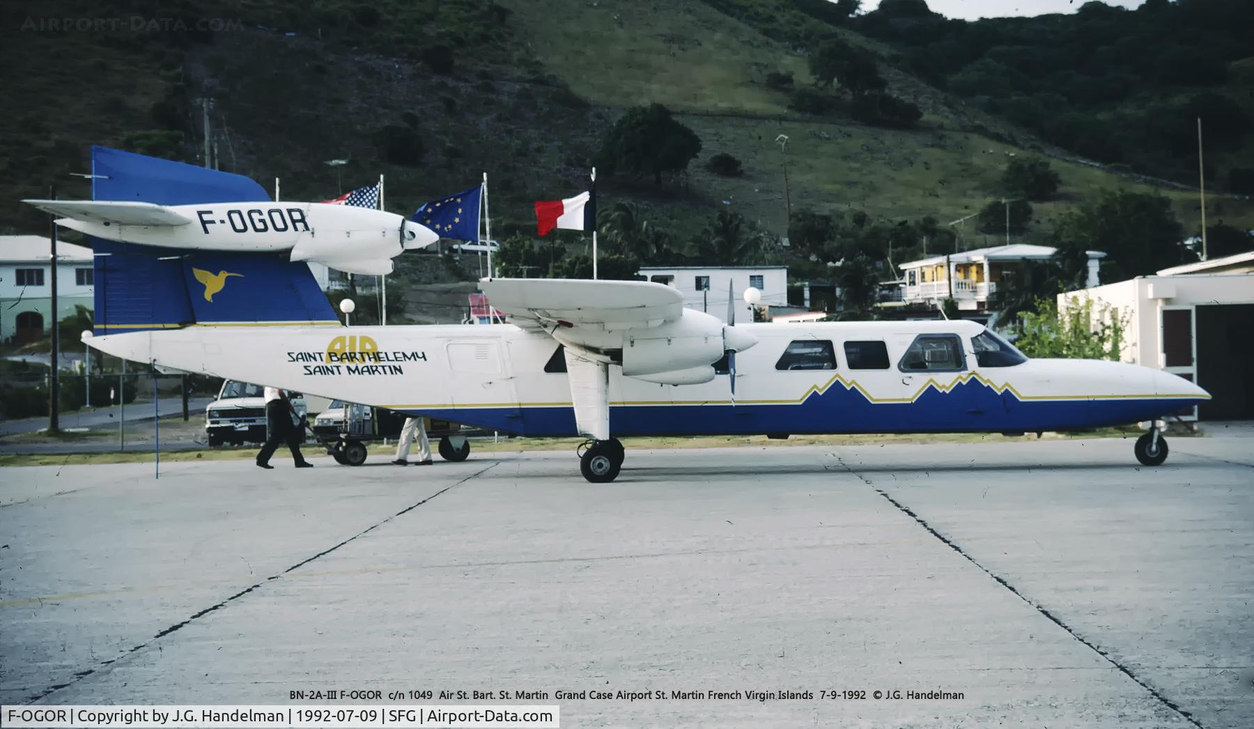 F-OGOR, 1976 Britten-Norman BN-2A MK.III-2 Trislander C/N 1049, At Grande Case St. Martin.