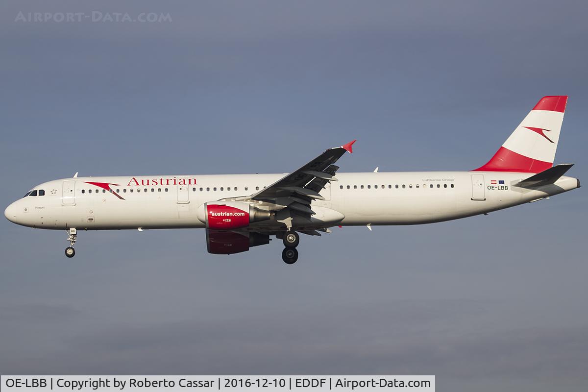 OE-LBB, 1995 Airbus A321-111 C/N 570, Frankfurt 2016