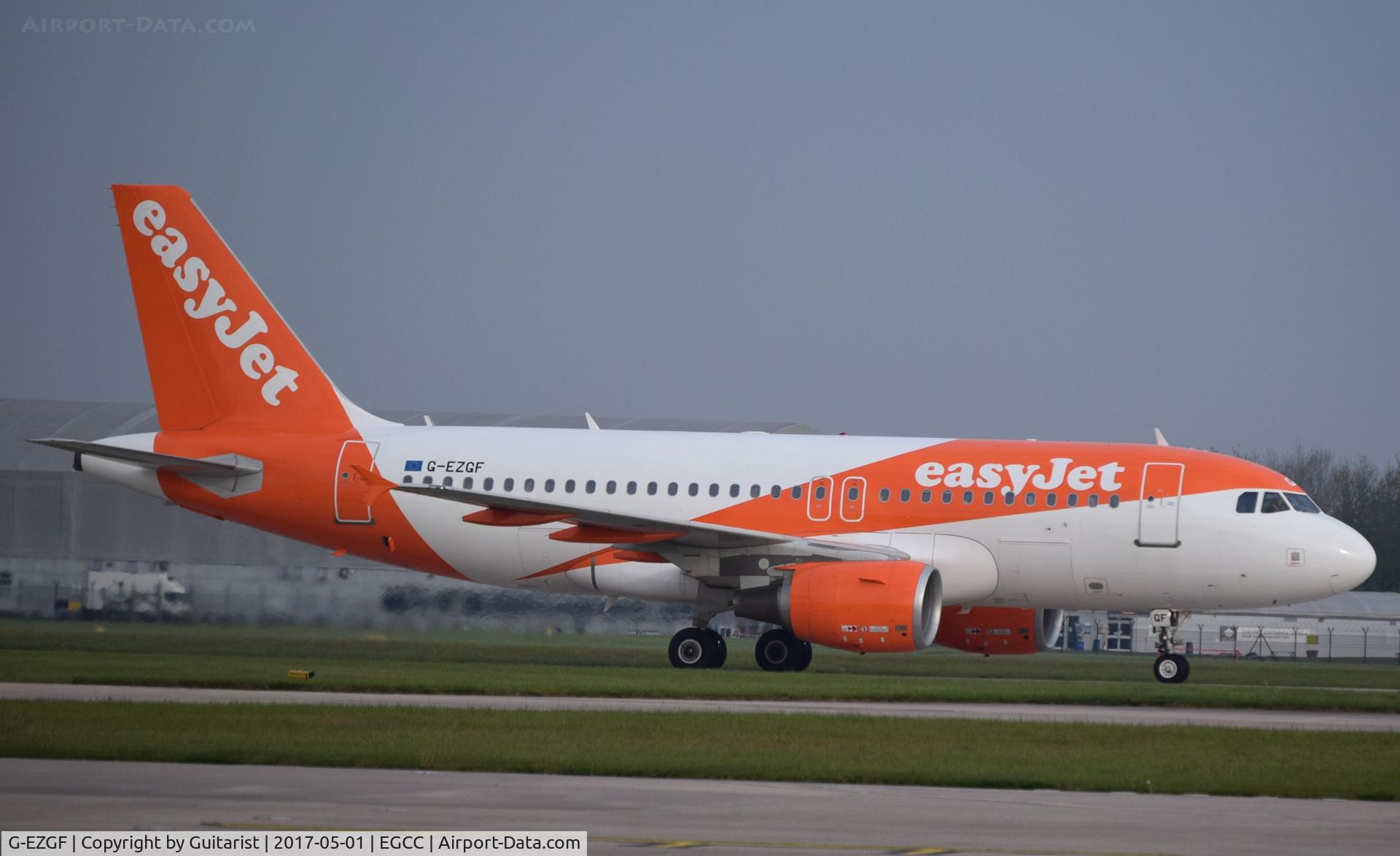 G-EZGF, 2011 Airbus A319-111 C/N 4635, At Manchester