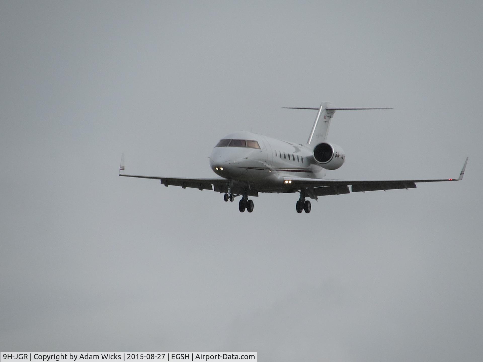 9H-JGR, 2005 Bombardier Challenger 604 (CL-600-2B16) C/N 5624, Approach 27 R