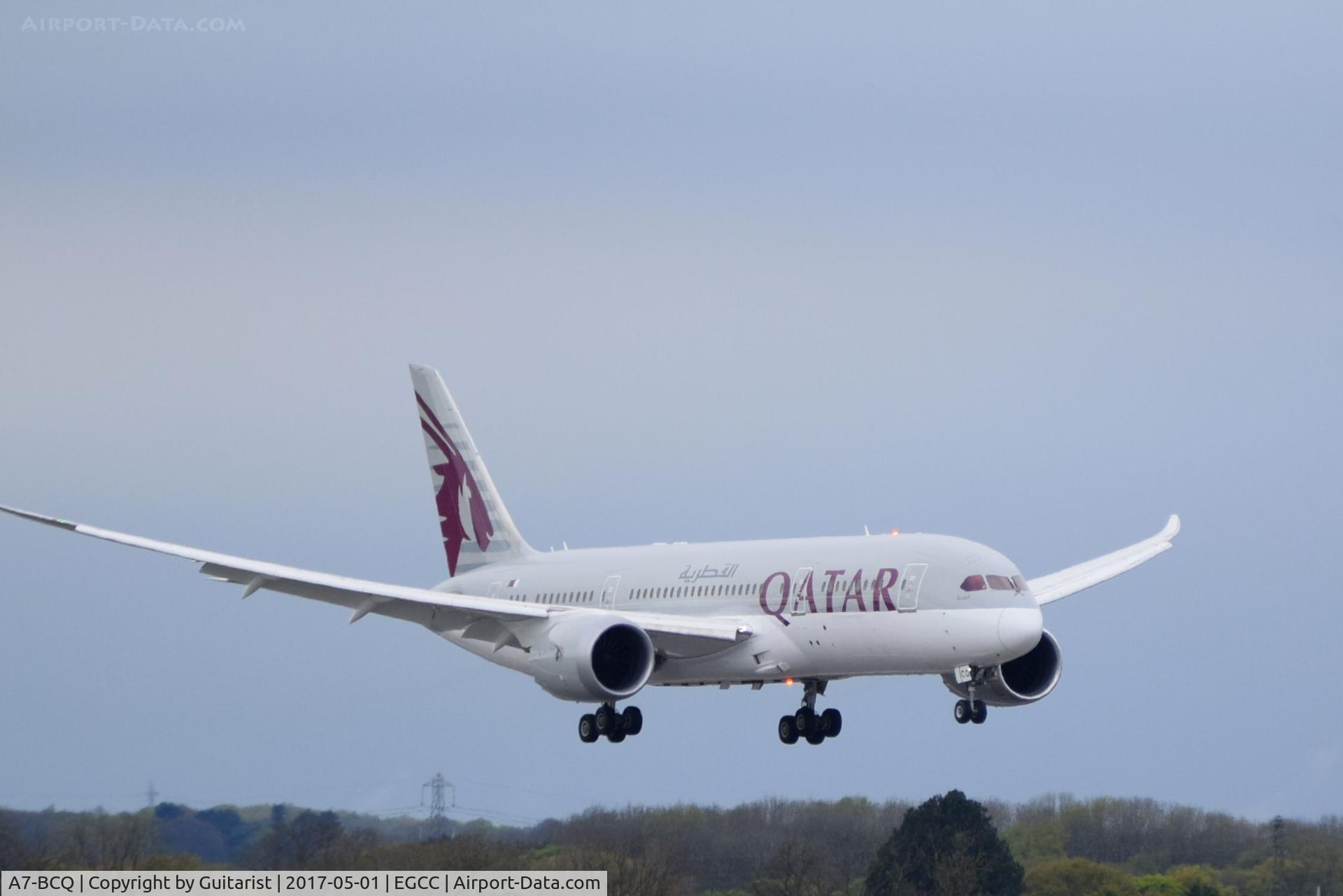 A7-BCQ, 2014 Boeing 787-8 Dreamliner C/N 38335, At Manchester