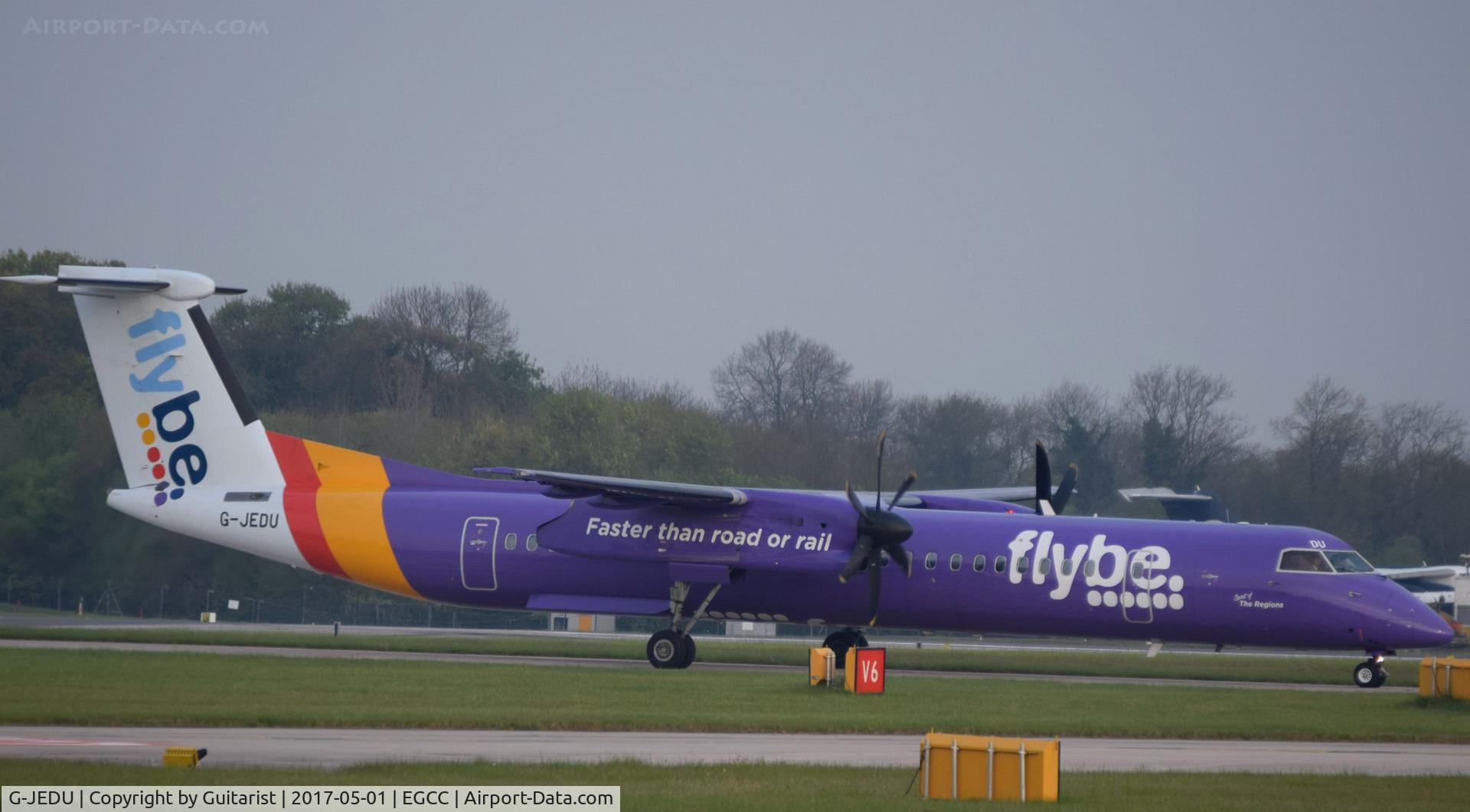 G-JEDU, 2004 De Havilland Canada DHC-8-402Q Dash 8 C/N 4089, At Manchester