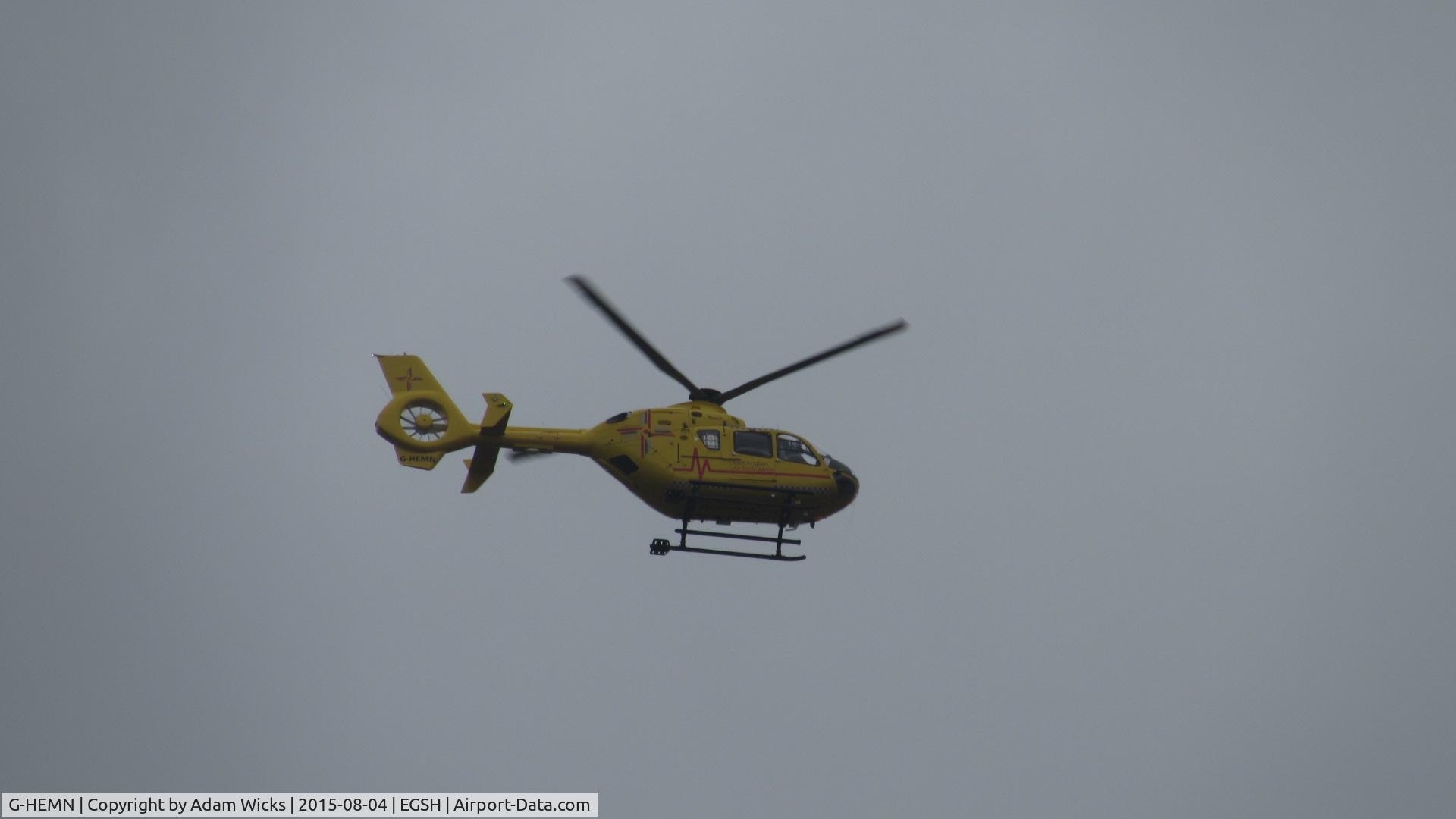 G-HEMN, 2012 Eurocopter EC-135T-2+ C/N 1070, Air Ambulance on approach 27R