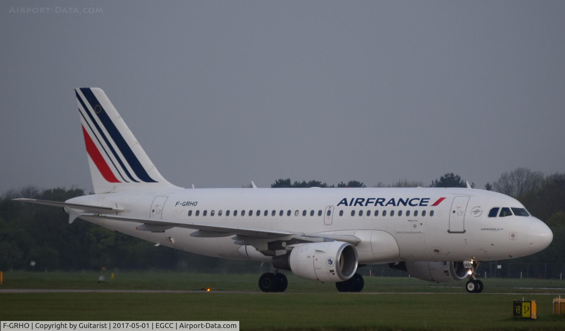 F-GRHO, 2000 Airbus A319-111 C/N 1271, At Manchester