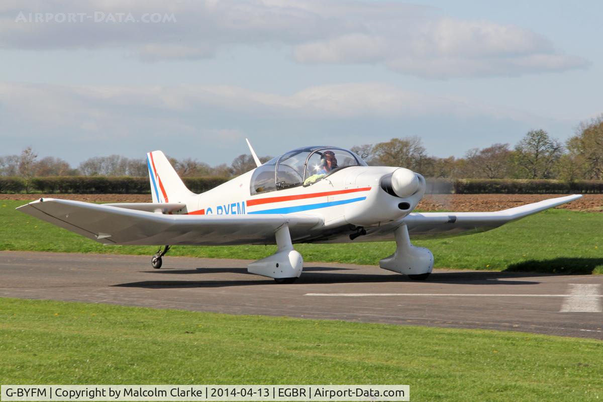 G-BYFM, 2000 Jodel DR-1050 M1 Excellence Replica C/N PFA 304-13237, Jodel DR-1050 M1 Excellence Replica at Beighton Airfield's Early Bird Fly-In. April 13th 2014.