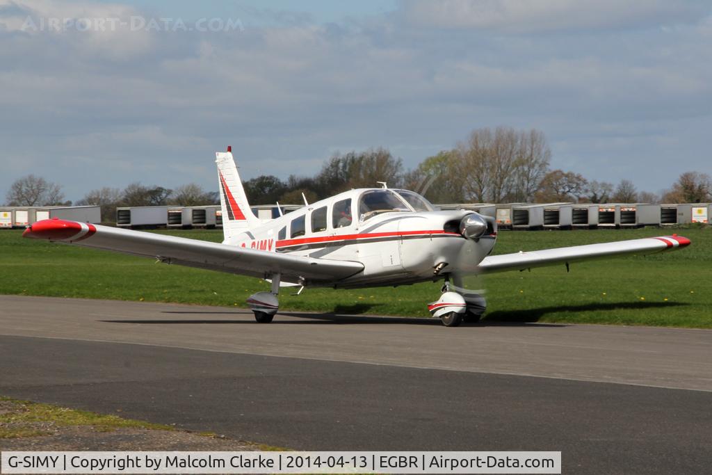 G-SIMY, 1976 Piper PA-32-300 Cherokee Six Cherokee Six C/N 32-7640082, Piper PA-32-300 Cherokee Six at Beighton Airfield's Early Bird Fly-In. April 13th 2014.