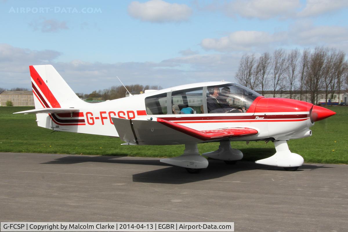 G-FCSP, 1990 Robin DR-400-180 Regent Regent C/N 2022, Robin DR-400-180 Regent at Beighton Airfield's Early Bird Fly-In. April 13th 2014.