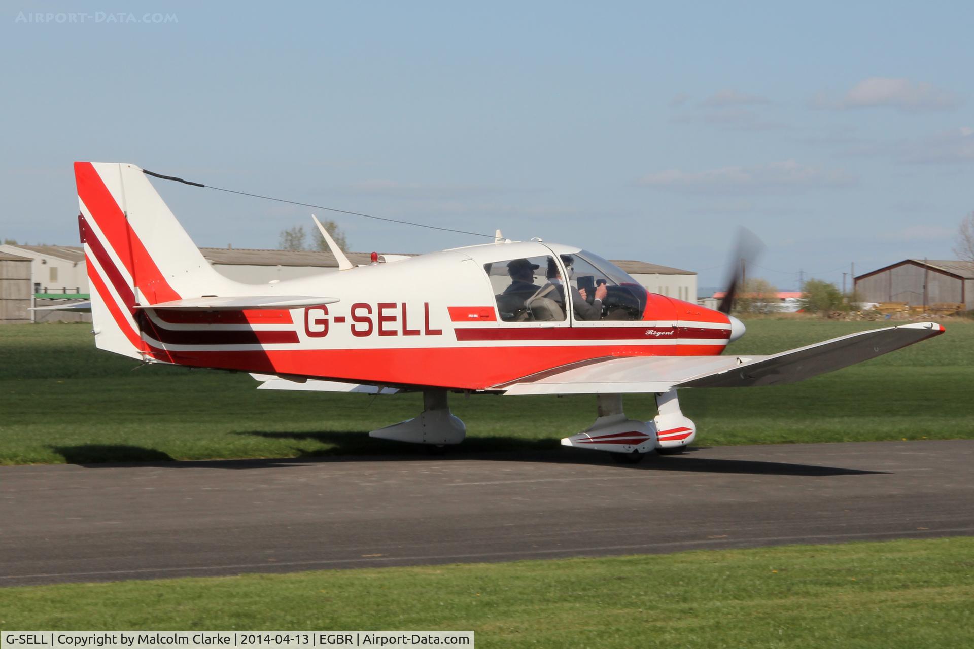 G-SELL, 1976 Robin DR-400-180 Regent Regent C/N 1153, Robin DR-400-180 Regent at Beighton Airfield's Early Bird Fly-In. April 13th 2014.