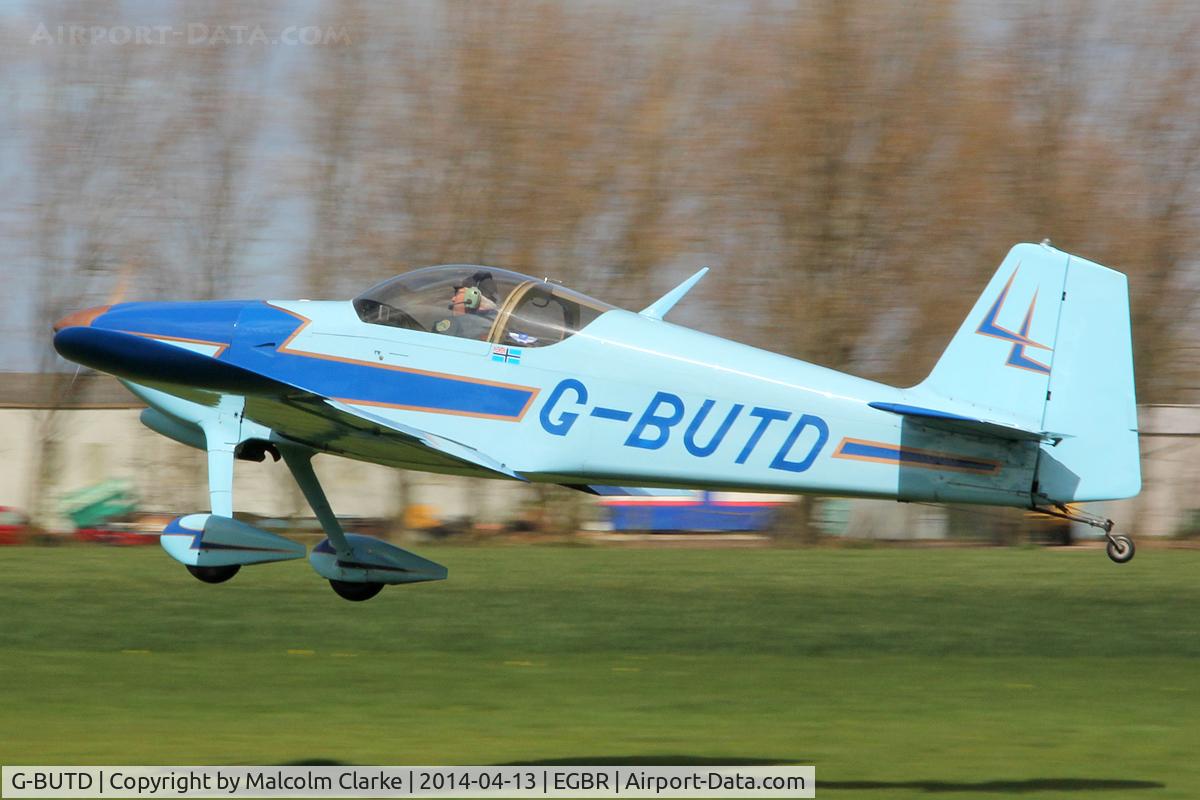 G-BUTD, 1993 Vans RV-6 C/N PFA 181-12152, Vans RV-6 G-BUTD at Beighton Airfield's Early Bird Fly-In. April 13th 2014.